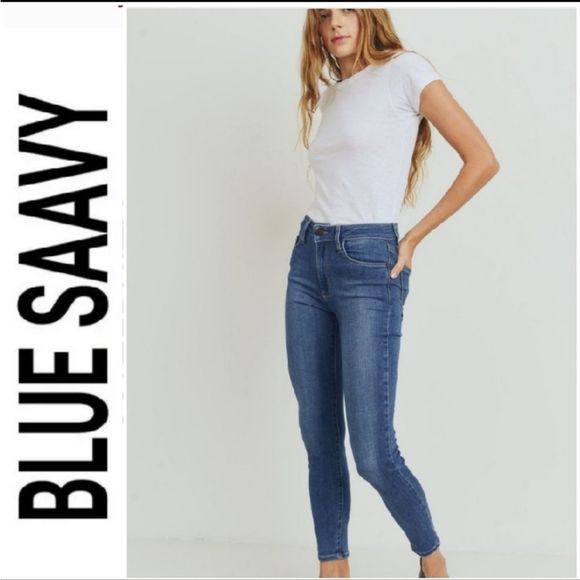 blue savvy Denim - Blue Savvy stretch high waisted skinny jeans